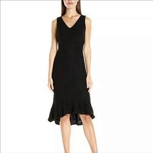 NWT NANETTE LAPORE-High Low Bottom Hem Fringe V Neck Dress Sz10